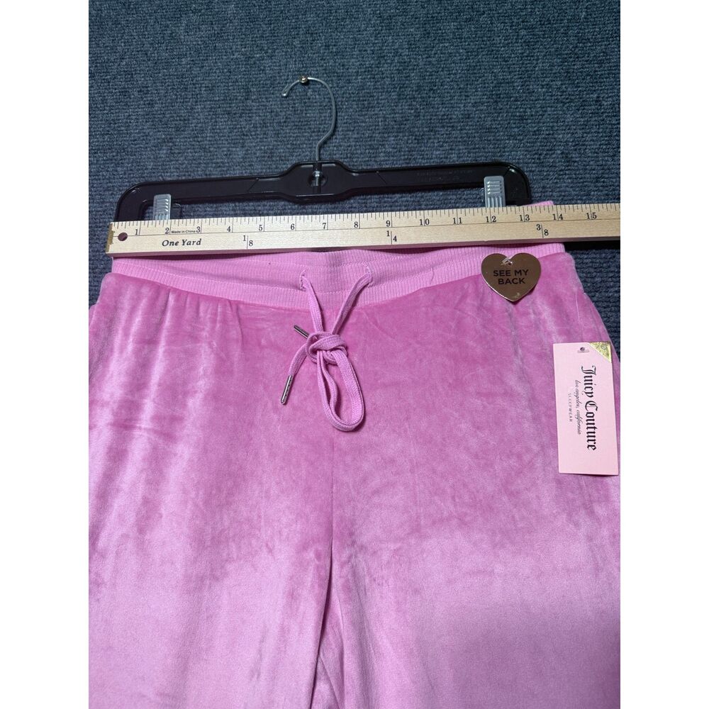 Juicy Couture NWT Pink Velour Pajama Pants Rhinestone Bling Logo Back Small - Picture 7 of 11